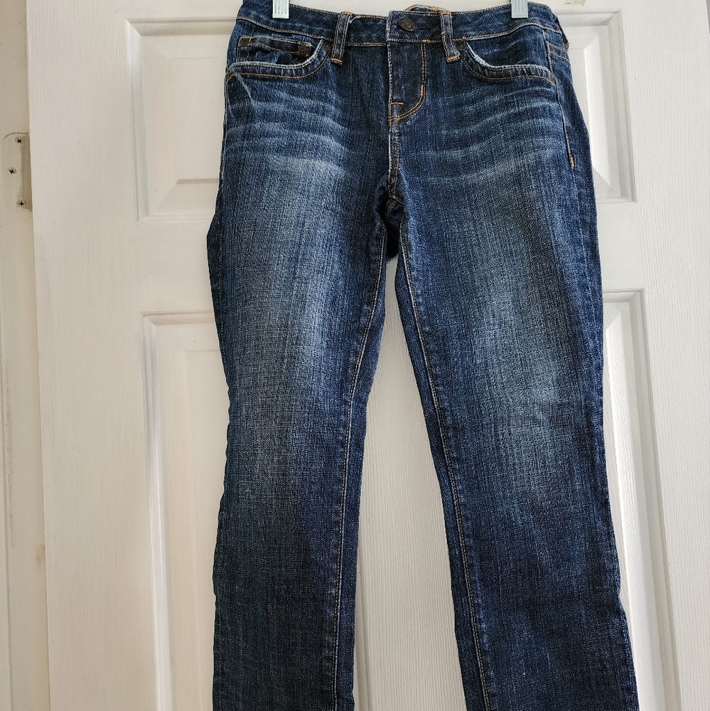 Buffalo David Bitton Woman's blue Georgia regular rise stretch capri size 26